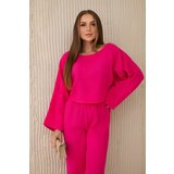 Kesi Muslin ensemble blouse + fuchsia trousers | Shoptok.si