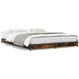 vidaXL Okvir za krevet boja hrasta 120x190cm konstruirano drvo i metal