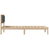  Krevetna konstrukcija Tamno siva 75 x 190 cm Čvrsto borovo drvo | shoptok.hr
