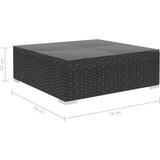 Poli 10-dijelna vrtna garnitura od poliratana s jastucima crna | shoptok.hr