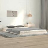Maison Chic Posteljni okvir - Dvoposteljna postelja - Zakonska postelja bel 120x200 cm trdna borovina-J9840, (21764972) | Shoptok.si