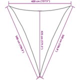  Jedro za zaštitu od sunca 160 g/m² crveno 4 x 5 x 5 m HDPE | Eponuda.com