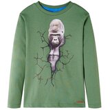  Dječja majica dugih rukava svijetla kaki 116 | shoptok.hr