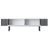 Hanah home TV polica Chrome Line White Black
