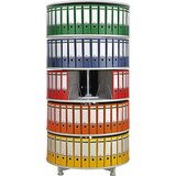  Vrtljivo stojalo za shranjevanje fasciklov, Ø nivojev 1000 mm, 3 nivoji, svetlo siva | Shoptok.si