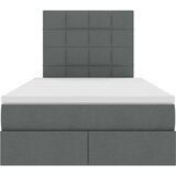 vidaXL Krevet S LED lampica s pohranom Tamno siva 120 x 200 cm tkanina | shoptok.hr