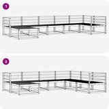  Set vanjskih sofa 7 pcs Bijela Čvrsto drvo akacije | shoptok.hr