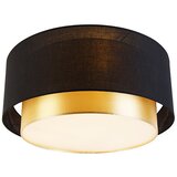 QAZQA Moderna stropna svetilka črna z zlatom 50 cm 3-luč - Drum Duo Cene