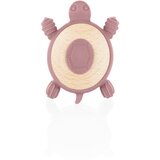 Zopa Silicone Wooden Teether Turtle grizalo 0 m+ Old Pink 1 kos | Shoptok.si