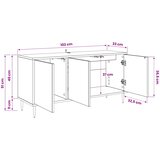  ormar AACHEN 102 x 33 x 51 cm Crni hrast Konstruirano drvo | shoptok.hr