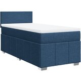 Maison Chic Box spring postelja - Vzmetna postelja z vzmetnico modra 90x200 cm blago SL17682, (21884176) | Shoptok.si