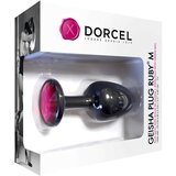 Dorcel Geisha Plug Ruby M - analni dildo od ružičastog kamena (crni) | shoptok.hr