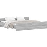  The Living Store Posteljni okvir z vzglavjem in vznožjem siva sonoma 200x200 cm - Posteljni Okvir, (21502783) | Shoptok.si