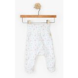 Just kiddin baby otroške dolge hlače s stopali flowers white Cene