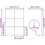  Zid za walk-in tuš Crna 140 x 195 cm Staklo otporno na udarce | shoptok.hr