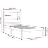  Posteljni okvir črn iz trdne borovine 100x200 cm, (20646419) | Shoptok.si