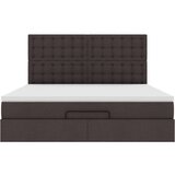 vidaXL Otomanski posteljni okvir z vzmetnico temno rjava 180x200 cm | Shoptok.si