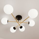  Luster na šipci MAGNUM 6xE14/10W/230V bela/zlatna/crna | Eponuda.com