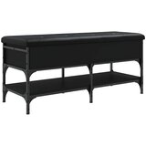  Klupa za cipele crna 102 x 42 x 45 cm od konstruiranog drva | Eponuda.com