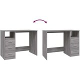 vidaXL Pisalna miza s predali siva sonoma 102x50x76 cm inženirski les | Shoptok.si
