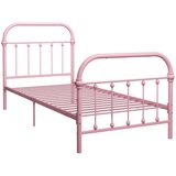vidaXL Okvir za krevet ružičasti metalni 90 x 200 cm | shoptok.hr
