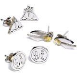 HARRY POTTER set naušnica Deathly Hallows, Golden Snitch i Platform 9¾ | shoptok.hr