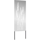 vidaXL Dekorativna ploča za vrt Srebrno 50 x 140 cm Pocinčani čelik | shoptok.hr