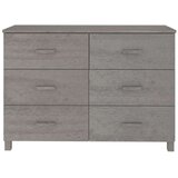  Komoda HAMAR svjetlosiva 113 x 40 x 80 cm od masivne borovine | shoptok.hr