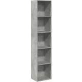 vidaXL Knjižna omara betonsko siva 40x30x189 cm inženirski les | Shoptok.si