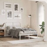 vidaXL Kovinsko vzglavje belo 120 cm | Shoptok.si
