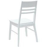  Trpezarijske stolice 2 kom. Čvrsto drvo od gume Bijelo Bijela 43 x 54 x 89 cm | Shoptok.si