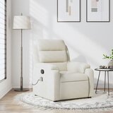 vidaXL Masažni naslonjač krem baršunasti | shoptok.hr