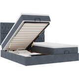 Maison Chic Otomanski Posteljni okvir - Dvoposteljna postelja - Zakonska postelja z vzmetnicami siv 180x200cm žamet-J1196, (21766849) | Shoptok.si