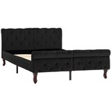 The Living Store Posteljni okvir črn žamet 120x200 cm - Posteljni Okvir, (21491635) | Shoptok.si