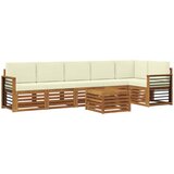  Set vanjskih sofa 7 kom. Prirodna i krem Poliester | shoptok.hr