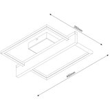  LED Stropna svetiljka LARYSA LED/11,5W/230V 35x45 cm borovina | Eponuda.com