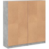  Regal za knjige s vratima boja betona 136x37x142 cm drveni | Eponuda.com