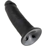 King Cock 10 - velik dildo z objemko (25 cm) - črn | Shoptok.si