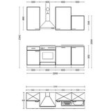 Flex-Well Kuhinjski Blok Capri, Črna, Hrast | Shoptok.si