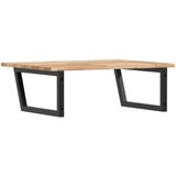  Zidna polica za umivaonik od čelika i masivnog bagremovog drva Smeđa 80 x 60 x 2 cm | shoptok.hr