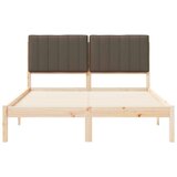 Posteljni okvir z oblazinjenim vzglavjem Taupe 135 x 190 cm, (5000101454) | Shoptok.si