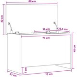  Skladišni kovčeg s pohranom Hrast artisan 80 x 40 x 50 cm | shoptok.hr