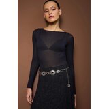 Trendyol ženski pojas Twoaw26Ke00012, Siva-Siva Cene
