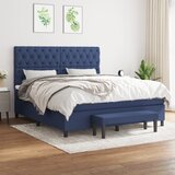 The Living Store Box spring postelja z vzmetnico modra 160x200 cm blago - Box Spring Postelja, (21514803) Cene