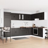 vidaXL kuhinjski ormar Set od 2 Crna Konstruirano drvo 80 x 46 x 81.5 cm Cijene