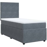 Box spring krevet s madracem tamnosivi 80 x 200 cm baršunasti | shoptok.hr