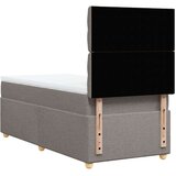 vidaXL Krevet s oprugama i madracem smeđesivi 100 x 200 cm od tkanine | shoptok.hr