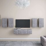  6-dijelni set TV ormarića siva boja betona od iverice | shoptok.hr