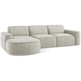 Makamii Krem kutna garnitura od šenila (s lijevim kutom/s ležaljkom) Omao – | shoptok.hr