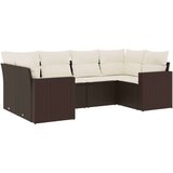 vidaXL 6-dijelni set vrtnih sofa od poliratana s jastucima smeđi | shoptok.hr